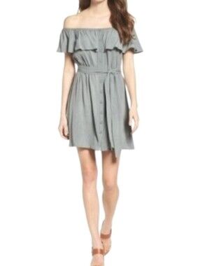 Bardot Ruffle Sleeve Day Dress Sz 4 Mini Cottagecore Soft Girl Romantic